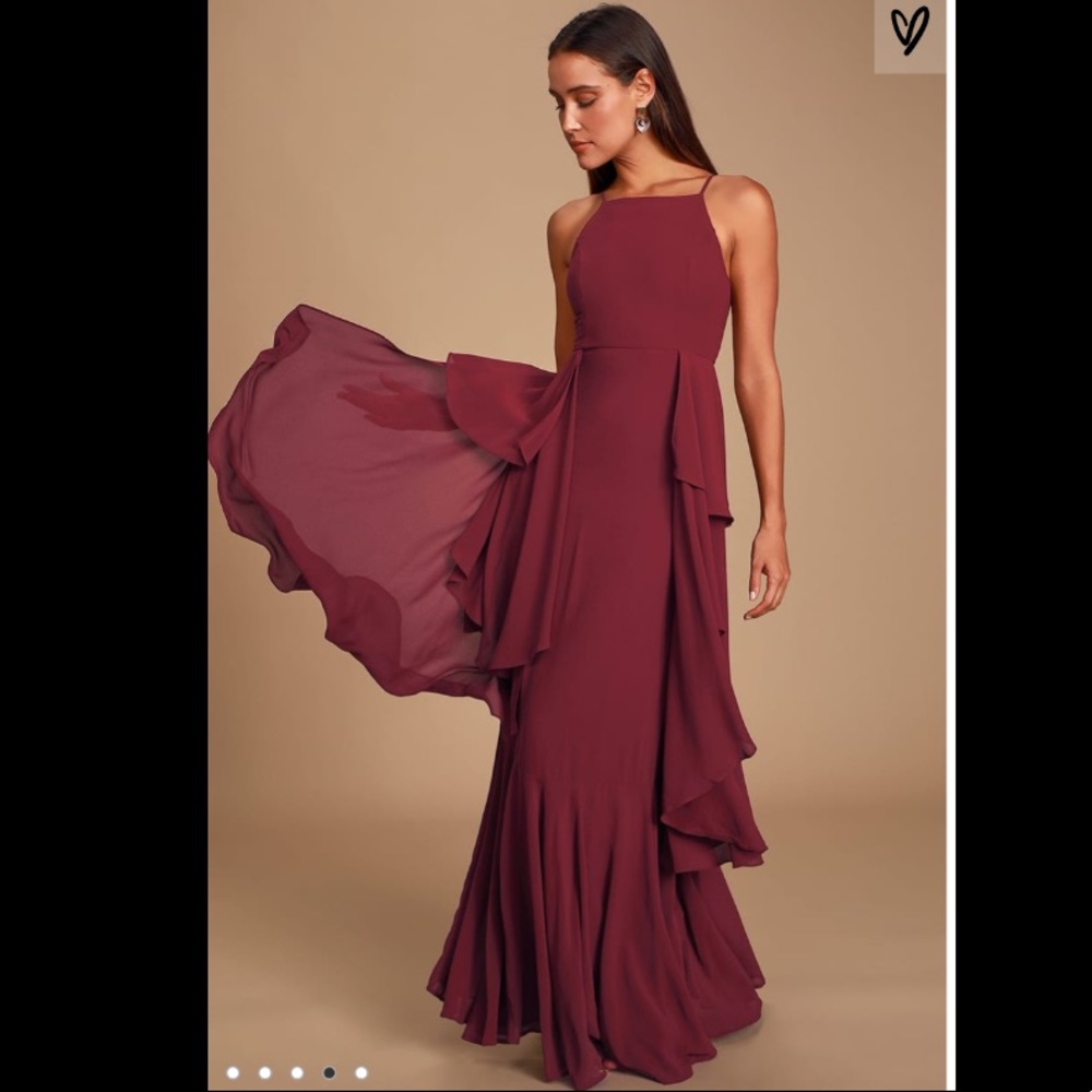 Lulu's Burgundy Maxi Dress